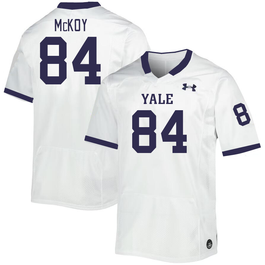 Men-Youth #84 Donovan McKoy Yale Bulldogs 2023 College Football Jerseys Stitched Sale-White